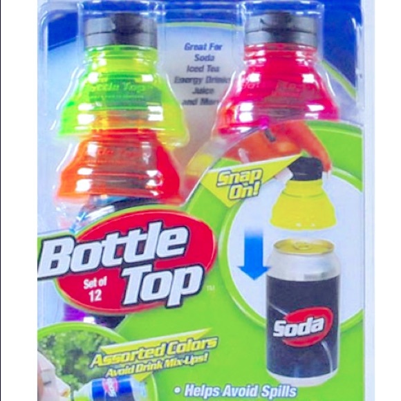 As Seen On TV BOTTLE TOP Soda Can Tops Set To Cover Cans- New unopened - Picture 3 of 3
